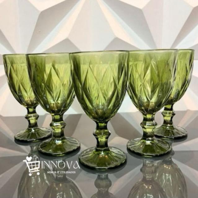Taças de Vidro Verde